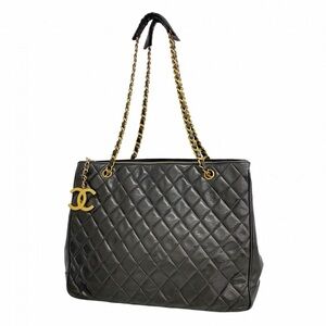 Authentic CHANEL medium lambskin leather quilted shoulder bag